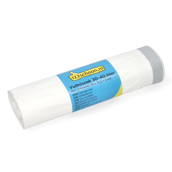 Vuilniszakken met trekband 30-40 liter | Geschikt voor code J | 20